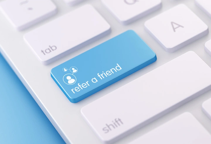 refer a friend key on keyboard