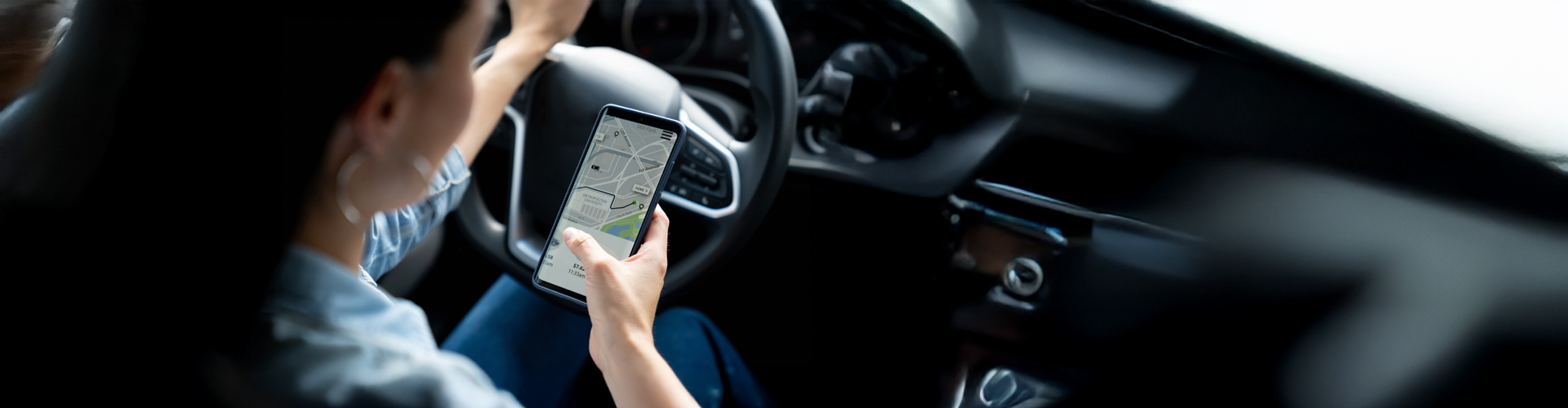 person using rideshare app