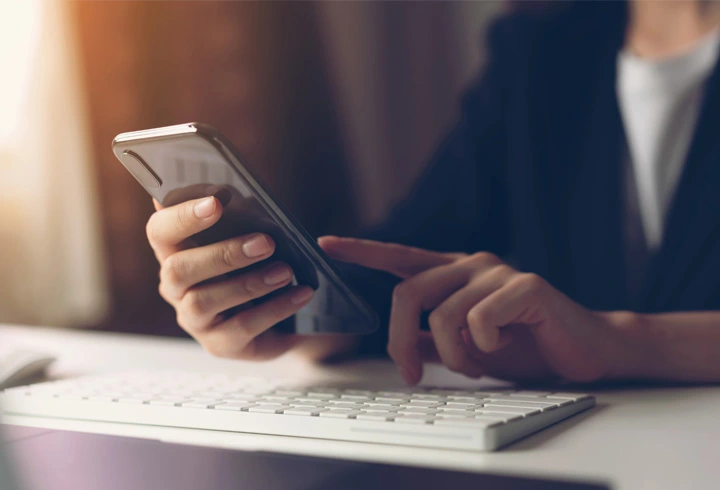 person about to make a phone call