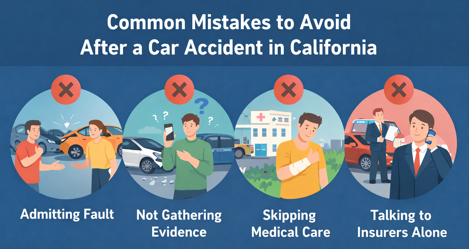common mistakes to avoid after a car accident in CA